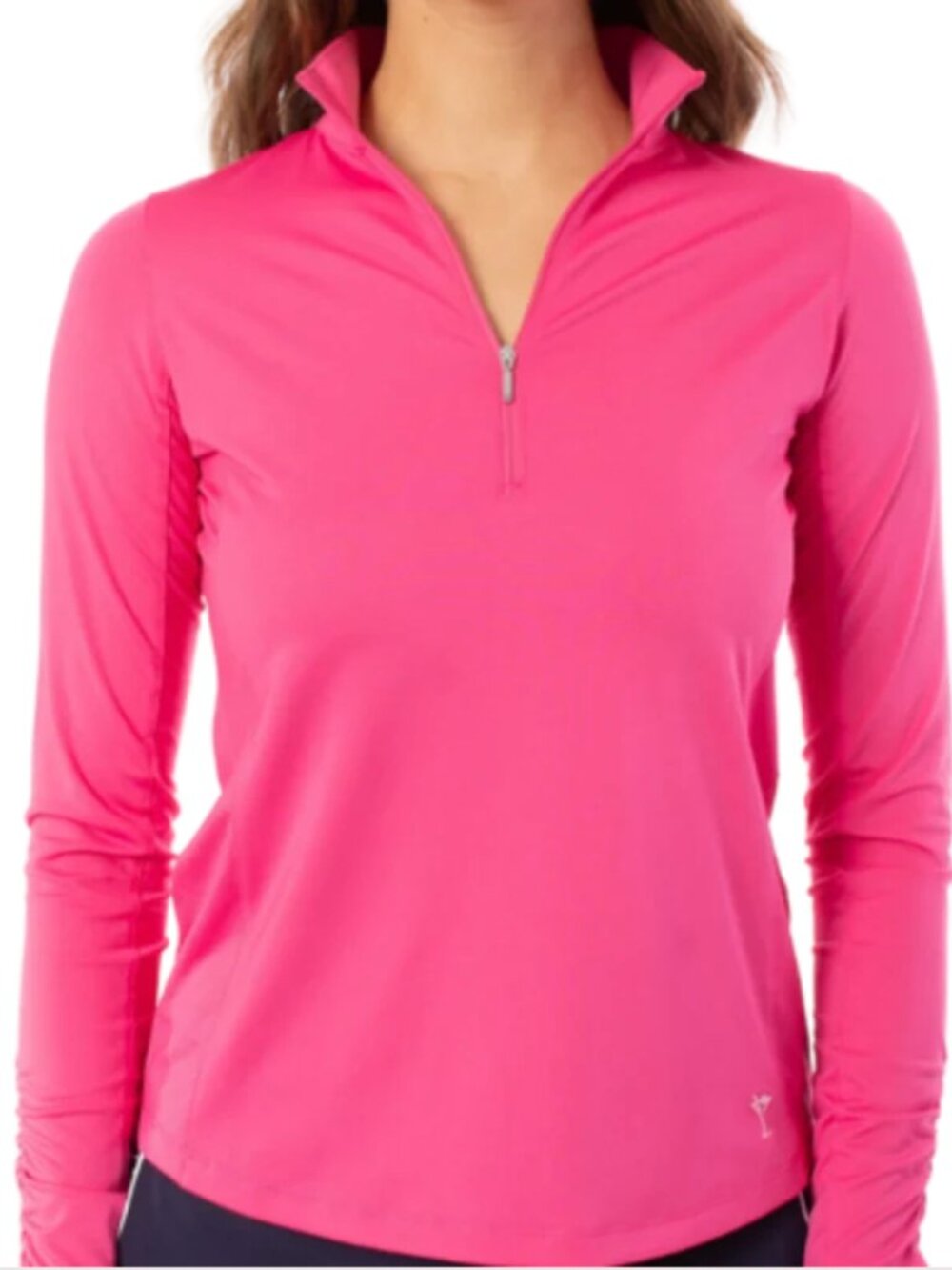 Golftini Hot Pink Lightweight Quarter Zip Golf Pullover Long Sleeve Shirt size S
